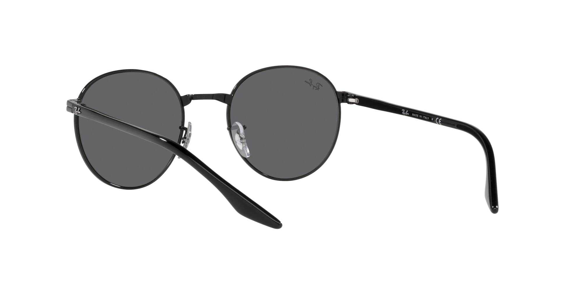 Ray-Ban RB3691 Round Sunglasses, Black/Dark Grey, 51 mm