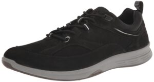 ecco men's exceed walking sneaker hiking shoe, black/black nubuck, 10-10.5