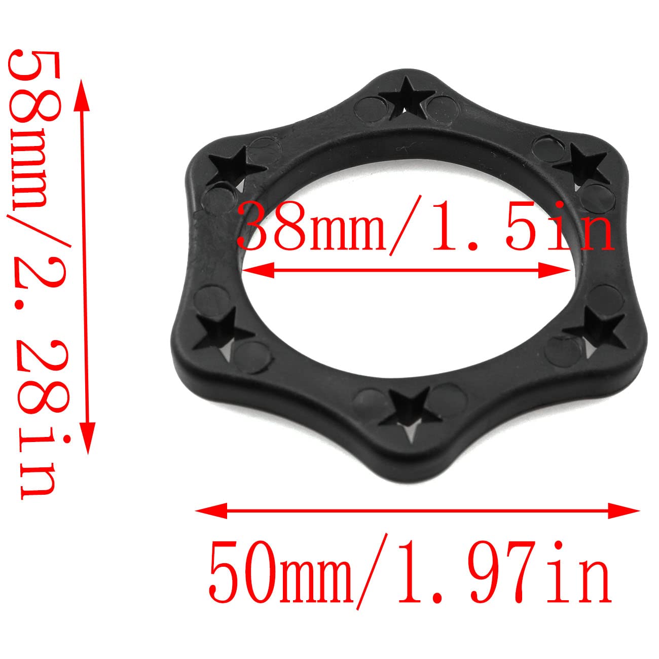 Microphone Protection Ring LQ Industrial 5PCS Hexagonal Rubber Anti-Slip Shock Protection Rings Anti-Rolling Protective Covers Holders for Handheld Wireless Mic Microphone