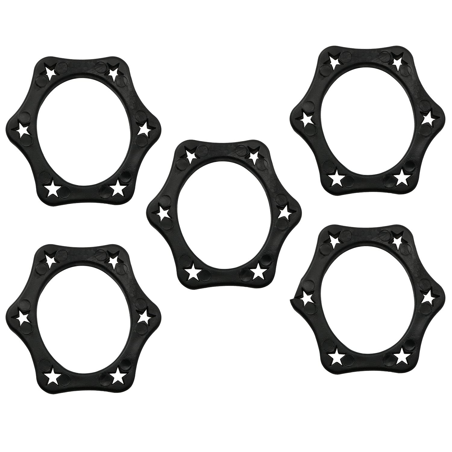 Microphone Protection Ring LQ Industrial 5PCS Hexagonal Rubber Anti-Slip Shock Protection Rings Anti-Rolling Protective Covers Holders for Handheld Wireless Mic Microphone