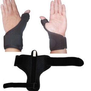 Reversible Thumb & Wrist Stabilizer Splint for BlackBerry Thumb, Pain Relief, Trigger Finger, Arthritis, Tendonitis, Sprained and Carpal Tunnel Supporting, Lightweight & Breathable