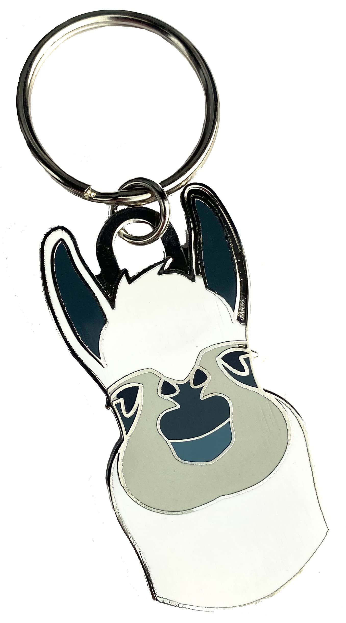 Milk Mug Designs Llama Face Enamel Metal Key Chain