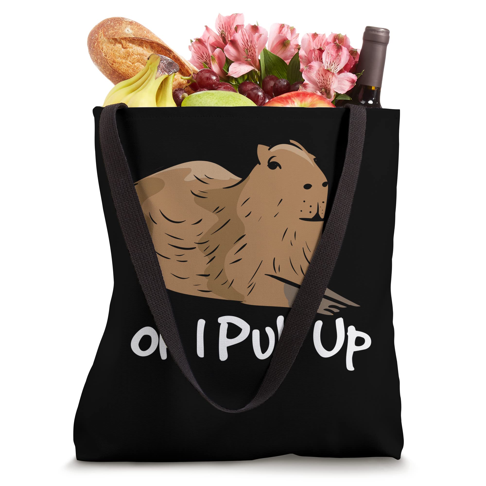 Ok I Pull Up Capybara Tote Bag