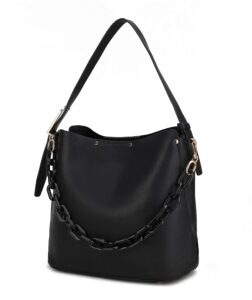 mkf collection hobo bag, top handle handbag, pu leather shoulder purse