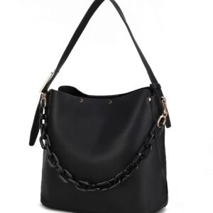 MKF Collection Hobo bag, Top Handle Handbag, Pu Leather Shoulder Purse