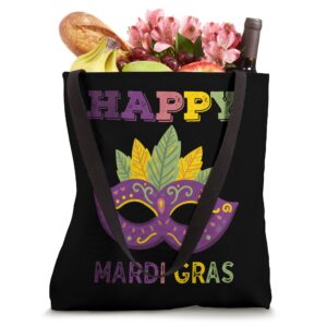 Funny Mardi Gras Costume Happy Mardi Gras Cool Mask Tote Bag