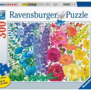 Ravensburger Floral Rainbow Puzzle - 300 Large Format Pieces | Unique Softclick Technology | Vibrant, Glare-Free Design | FSC-Certified Material