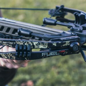 Killer Instinct Fuel 415 Crossbow Package. The Fuel 415 Pro Package is Equipped with a Lumix Scope, 3 Hypr Lite Bolts, Quiver, with an Integrated RDC Crank Allowing for Fast and Easy Reloads.