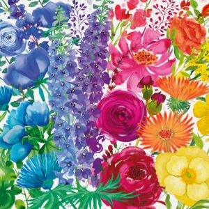 Ravensburger Floral Rainbow Puzzle - 300 Large Format Pieces | Unique Softclick Technology | Vibrant, Glare-Free Design | FSC-Certified Material