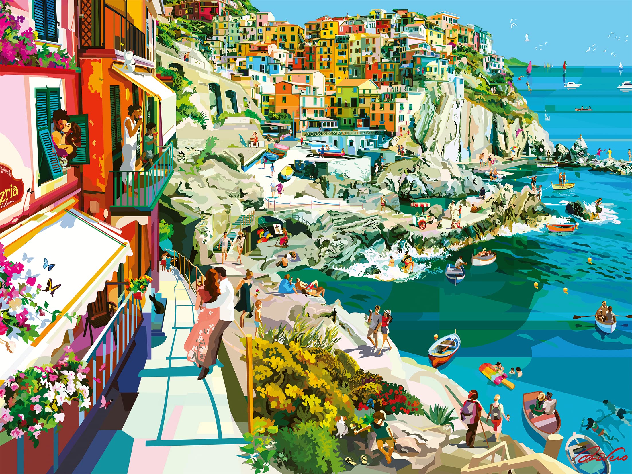 Ravensburger Romance in Cinque Terre 1500 Piece Jigsaw Puzzle for Adults - 16953 - Every Piece is Unique, Softclick Technology Means Pieces Fit Together Perfectly