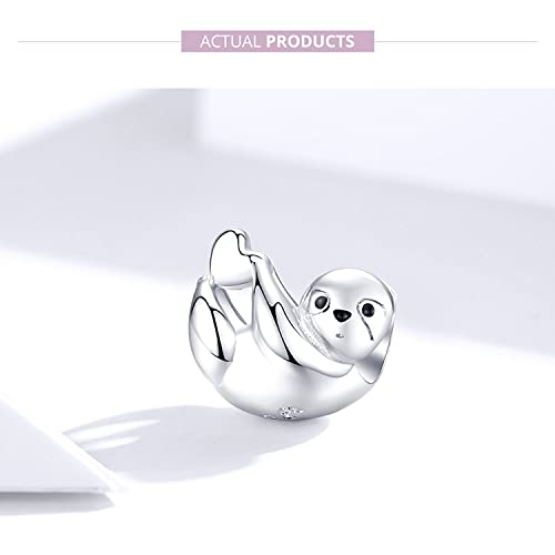 Sloth Charms Sterling Silver Animal Beads fit Pandora Bracelet Jewelry for Women Mom Wife