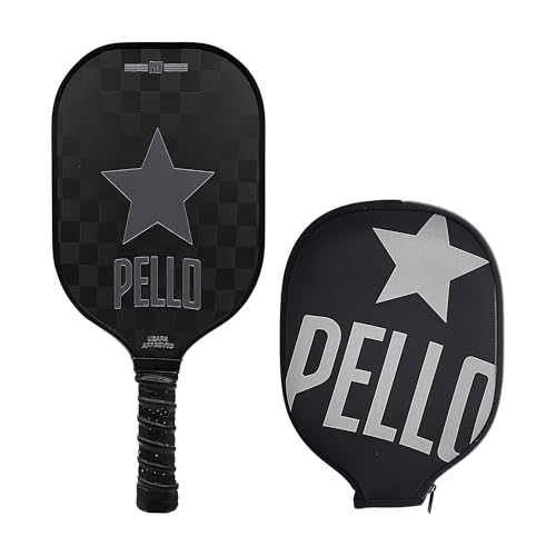 PELLO PXII Carbon Fiber Pickleball Paddles | USA Pickleball Approved | Professional Polypropylene Honeycomb Core | Perfect Balance of Power & Control | Pickle Ball Racquet with Neoprene Case