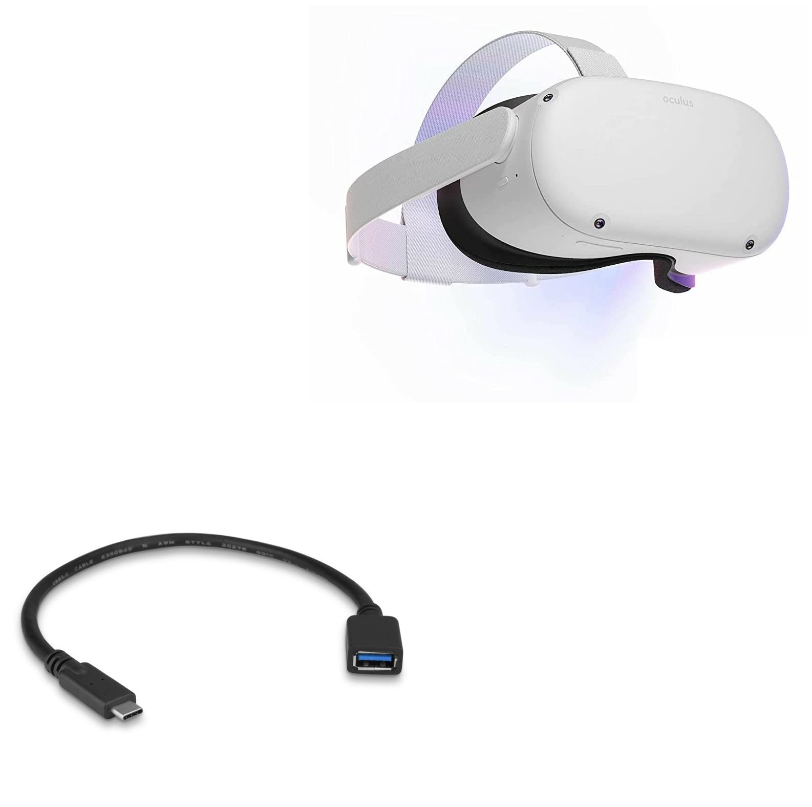 BoxWave Cable Compatible with Oculus Quest 2 - USB Expansion Adapter, Add USB Connected Hardware to Your Phone