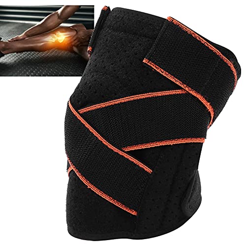 Knee Sleeve, Orange and Black Knee Brace Sports Protection for Sports Sprain for Ligament Injury for Arthritis for Meniscus Injury