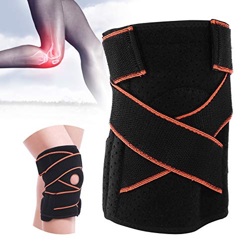 Knee Sleeve, Orange and Black Knee Brace Sports Protection for Sports Sprain for Ligament Injury for Arthritis for Meniscus Injury