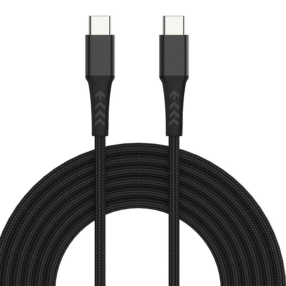 BoxWave Cable Compatible with Oculus Quest - DirectSync PD Cable (10ft) - USB-C to USB-C (100W), Long 10 Foot PD Braided Nylon Alloy Cable for Oculus Quest - Jet Black