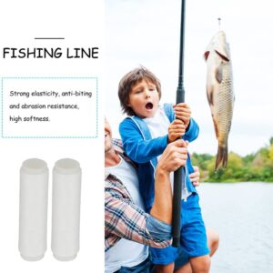 LIOOBO 2 Rolls High Elastic Fishing Line Portable Fishing Line Fishing Accessory Fishing Gear Fishing Tool -Slip Fishing Line Clear Line High Elasticity White Fishing Accessories Nylon