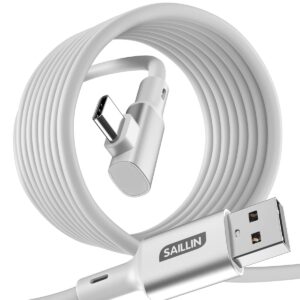 SAILLIN Link Cable 16FT Compatible with Oculus Quest 2 Accessories, USB3.0 to USB C Cable with 5Gbps High Speed Data Transfer and Safe Charging for Oculus/Meta Quest 2/1, VR Headset/Steam VR/Gaming PC