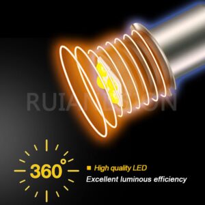 Ruiandsion 2pcs P13.5S LED Flashlight Bulb 3V 3030 4SMD Chips LED Replacement Bulb for 2 Cells C&D Flashlights Torch Work Lights