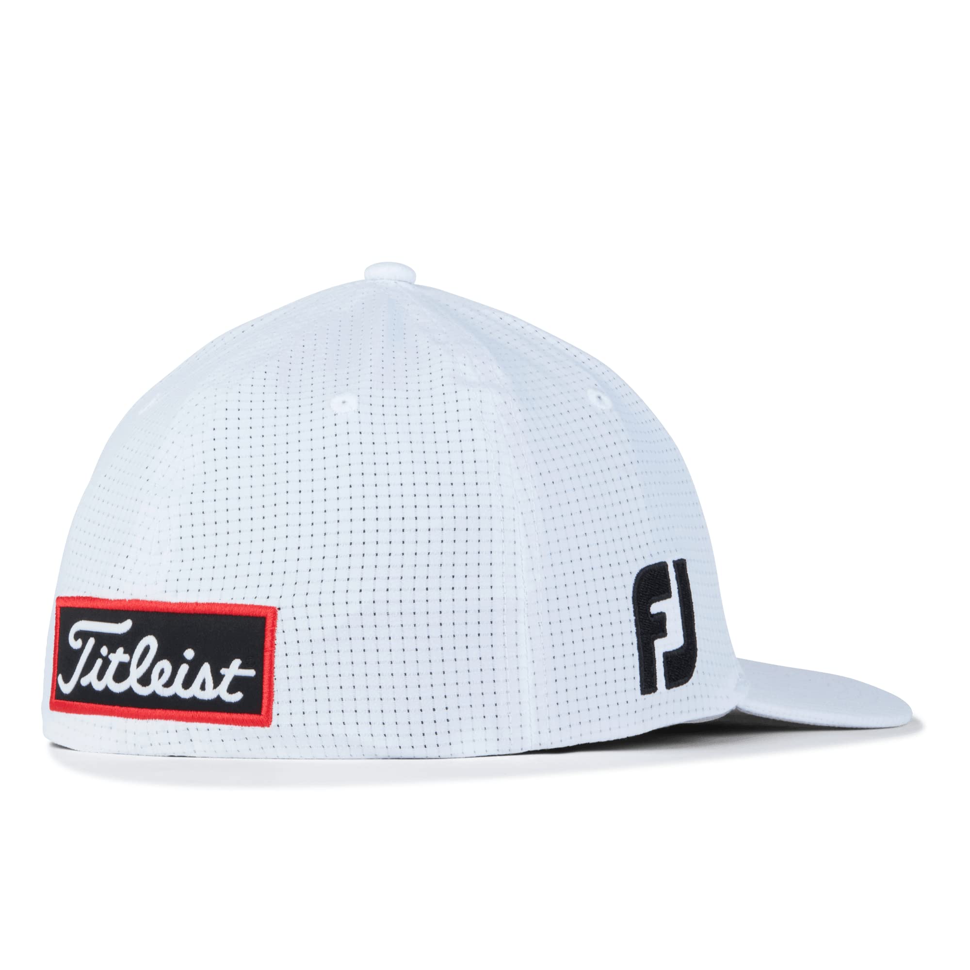 Titleist Men's Tour Stretch Tech Golf Hat White/Black M/L