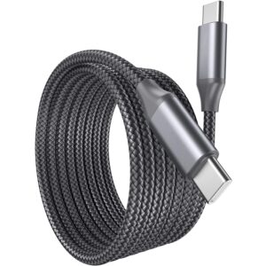 BoxWave Cable Compatible with Oculus Quest - DirectSync PD Cable (10ft) - USB-C to USB-C (100W), Long 10 Foot PD Braided Nylon Alloy Cable for Oculus Quest - Jet Black