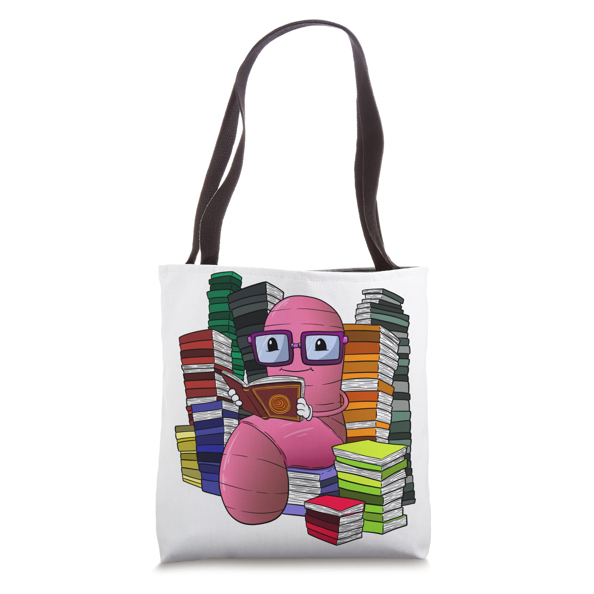 Bookworm and the To-Be-Read Pile Tote Bag