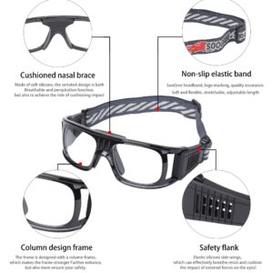 SooGree Racquetball Goggles - Windproof Shock Absorption Sports Glasses Basketball Football Eye Protective Adjustable Strap