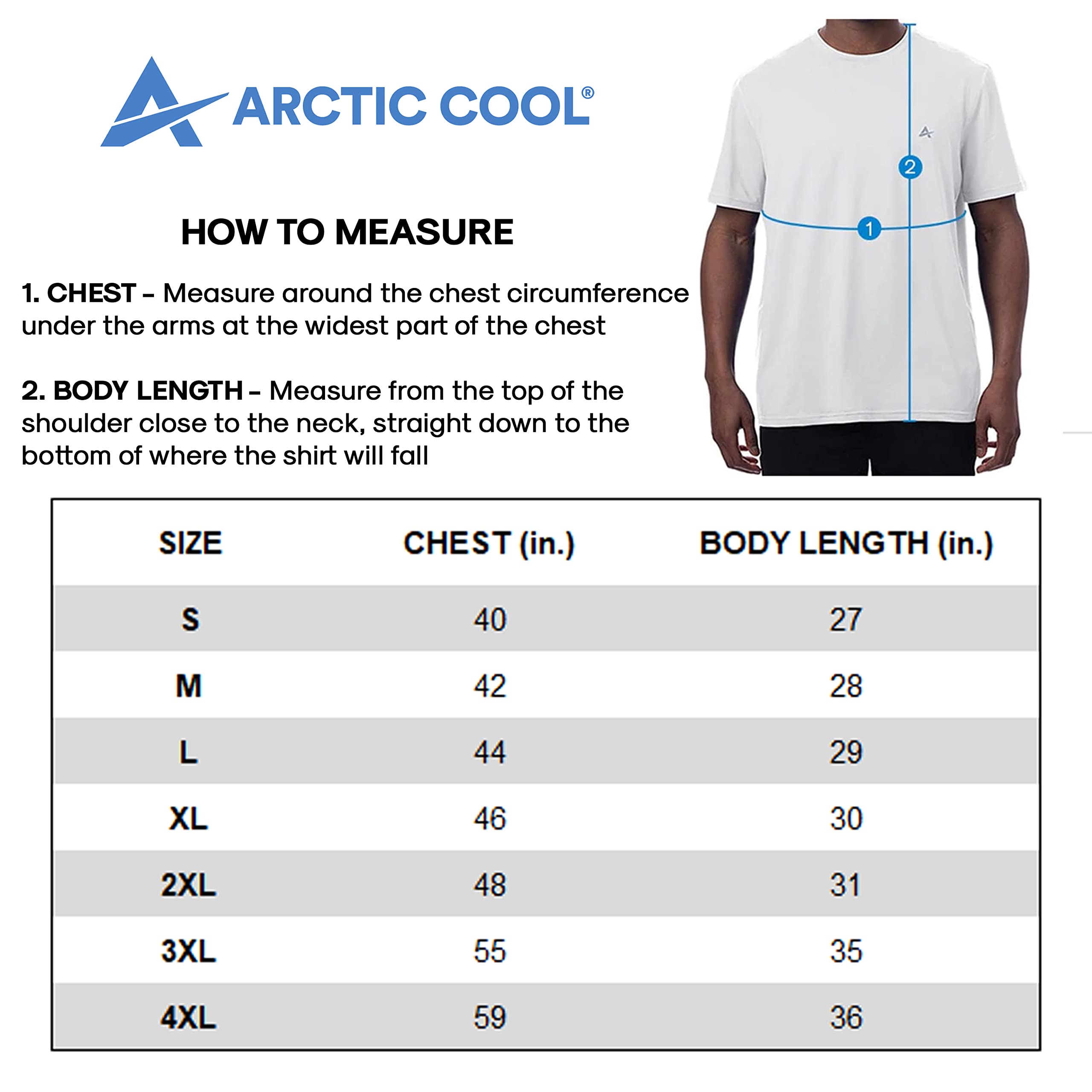 Arctic Cool Men’s Crew Neck Instant Cooling Moisture Wicking Performance UPF 50+ Long Sleeve Shirt | Lightweight Breathable Top for Running, Workout, Exercise, Fishing, Storm Grey Twist, XXXL