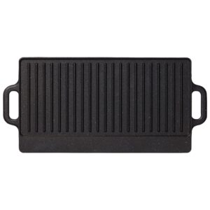 THE ROCK by Starfrit 032225-003-0000 Traditional Cast Iron Reversible Grill/Griddle