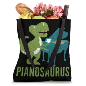 Pianosaurus Funny Piano Music Player Musician Graphic Tote Bag