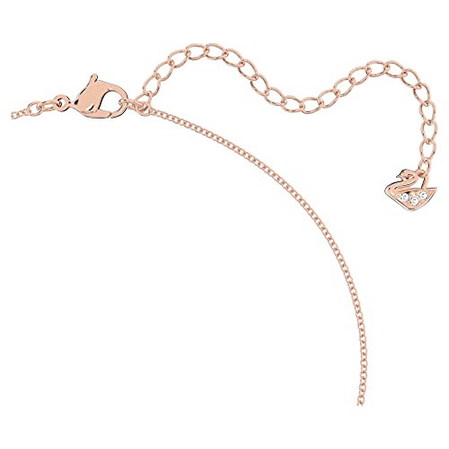 SWAROVSKI Lilia necklace, Butterfly, White, Rose-gold tone plated