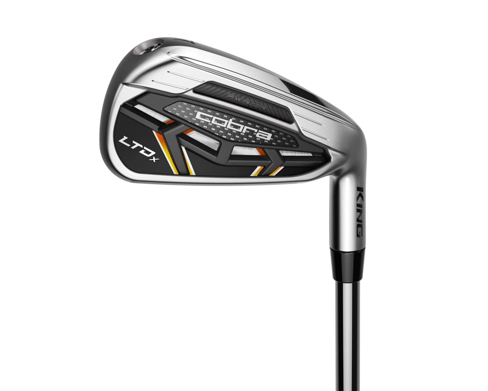 Cobra Golf 2022 LTDX Iron Set Satin Chrome-Gold Fusion (Men's, Right Hand, KBS Tour 90, Reg Flex, 5-GW)