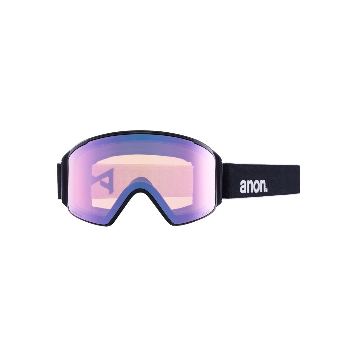 Anon M4S Cylindrical Snow Goggles + Bonus Lens + MFI® Face Mask (Frame: Black, Lens: Perceive Variable Blue, Spare Lens:Cloudy Pink)