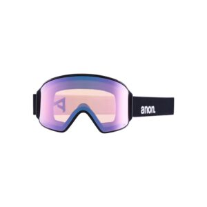 Anon M4 Goggles (Cylindrical) + Bonus Lens + MFI Face Mask, Frame: Black, Lens: Perceive Variable Blue