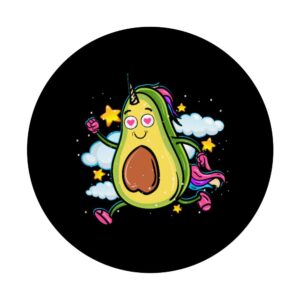 Funny Unicado Avocado Uni-Cado Unicorn PopSockets Swappable PopGrip