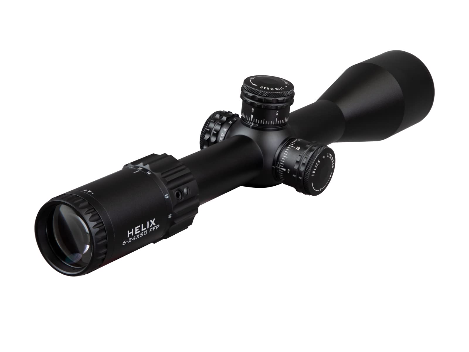 Helix Rifle Scope 6-24x50 SFP w/ Zerostop, 30mm Tube, MRAD, MOA Reticle, Clean and Dirty Reticle, Element Optics Rifle Scope (EHR-1C MOA)