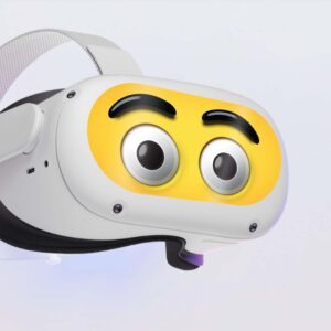 KCD VR Headset Controller Decal Sticker -Front Eyes Skin - Yellow Cartoon Character