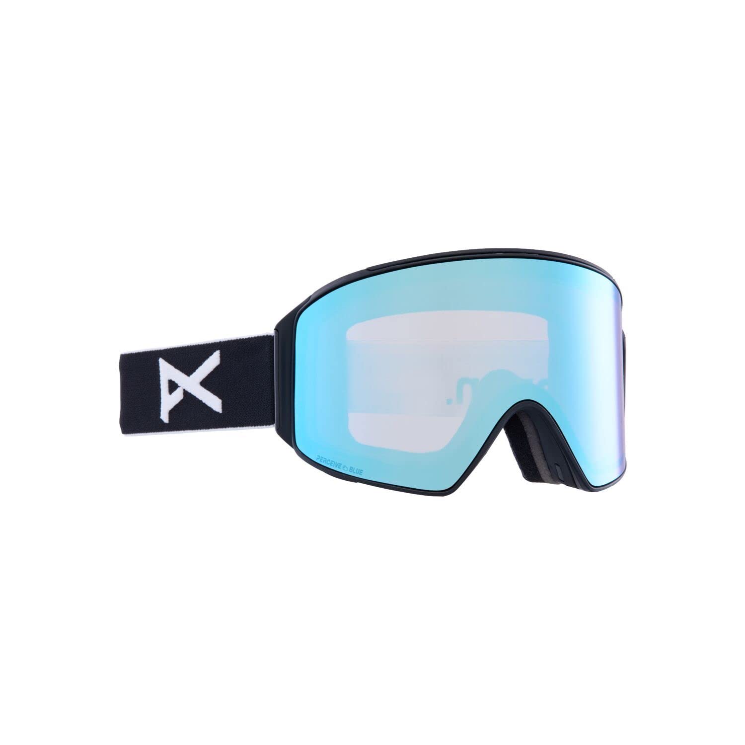 Anon M4 Goggles (Cylindrical) + Bonus Lens + MFI Face Mask, Frame: Black, Lens: Perceive Variable Blue