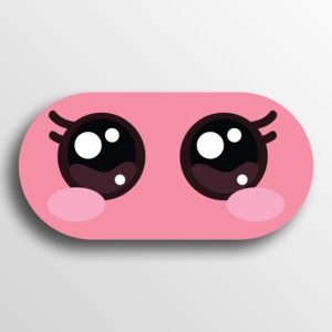 KCD VR Headset Controller Decal Sticker -Front Eyes Skin - Pretty Pink