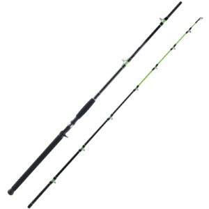 2pcs catfish casting rod green portable travel boat fishing rod medium catfishing rod for river lake freshwater - 7'6"