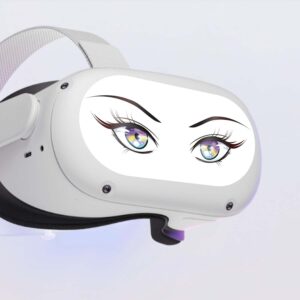 VR Headset Controller Decal Sticker -Front Eyes Skin - Black and White Sexy