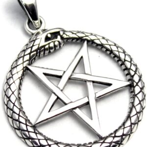 COSUMOSU Inverted Pentacle Devil star 925 Sterling Silver Pendant Charm (Snack)