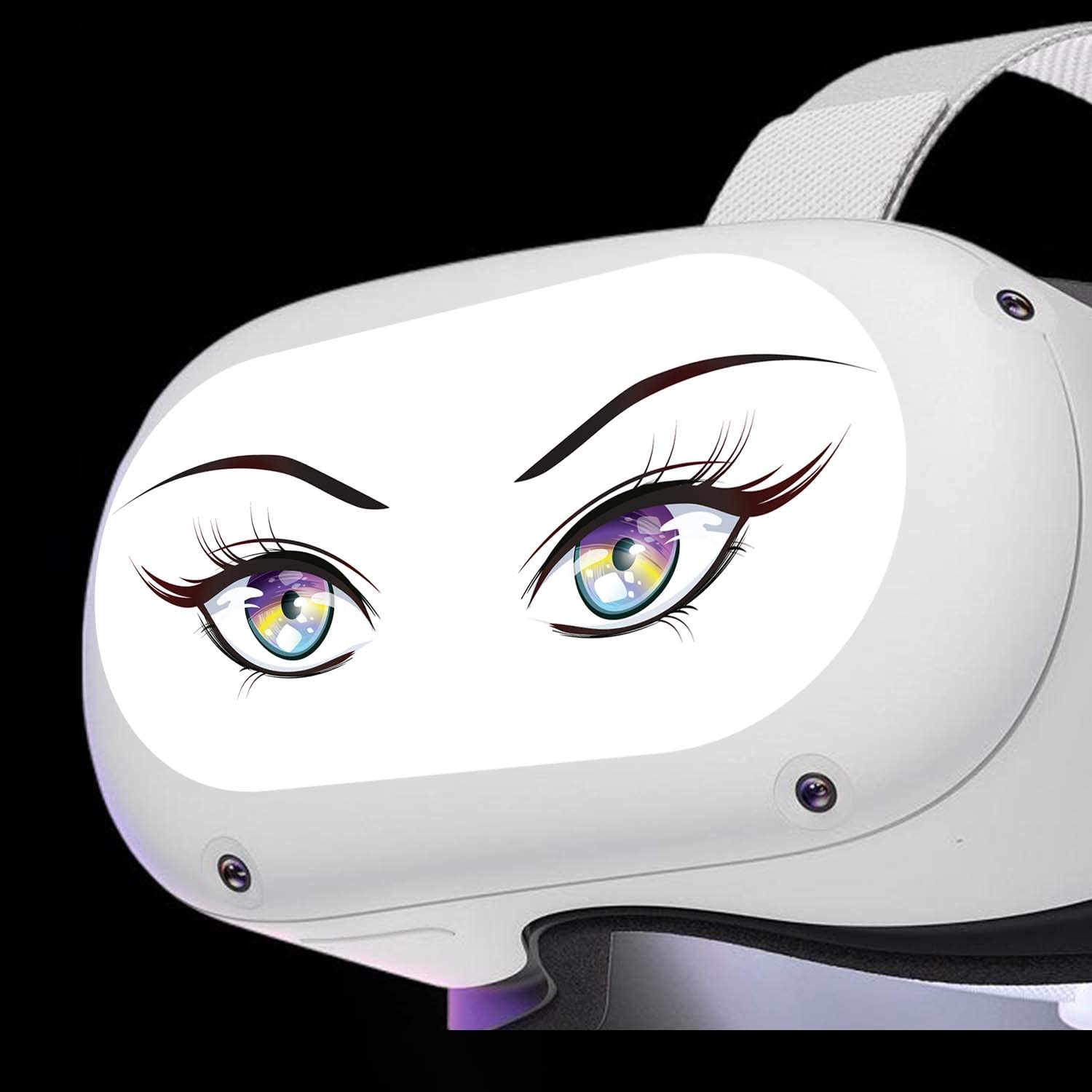 VR Headset Controller Decal Sticker -Front Eyes Skin - Black and White Sexy