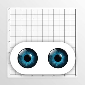 KCD VR Headset Controller Decal Sticker -Front Eyes Skin - Blue Robot