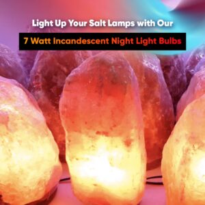 lumenivo 7 Watt Night Light Bulbs for Electric Window Candle Lamps, Salt Lamps, Christmas Villages, and Chandeliers E12 Candelabra Base C7 Light Bulbs - Clear – 120V - 4 Pack