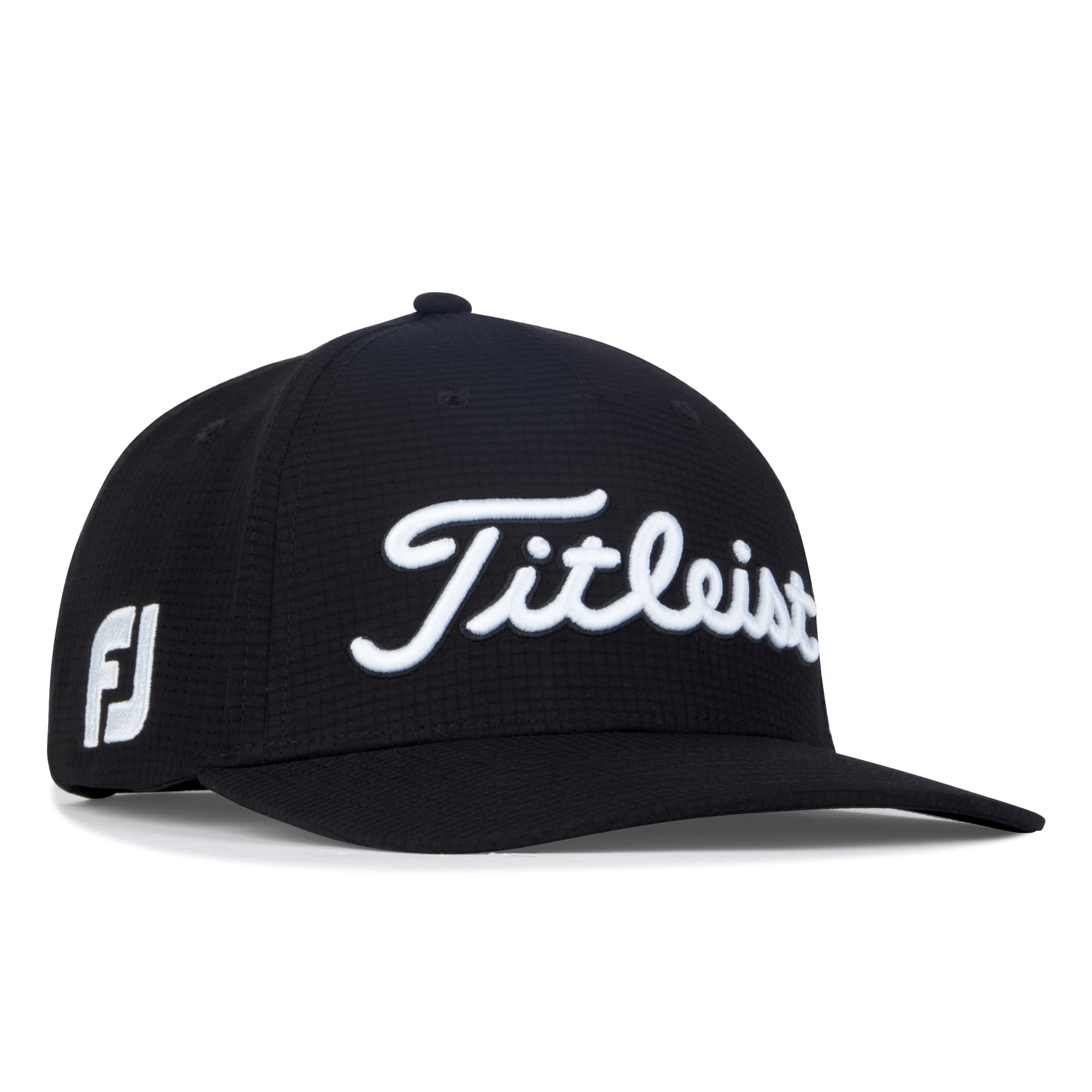 Titleist Men's Tour Stretch Tech Golf Hat Black/White L/XL