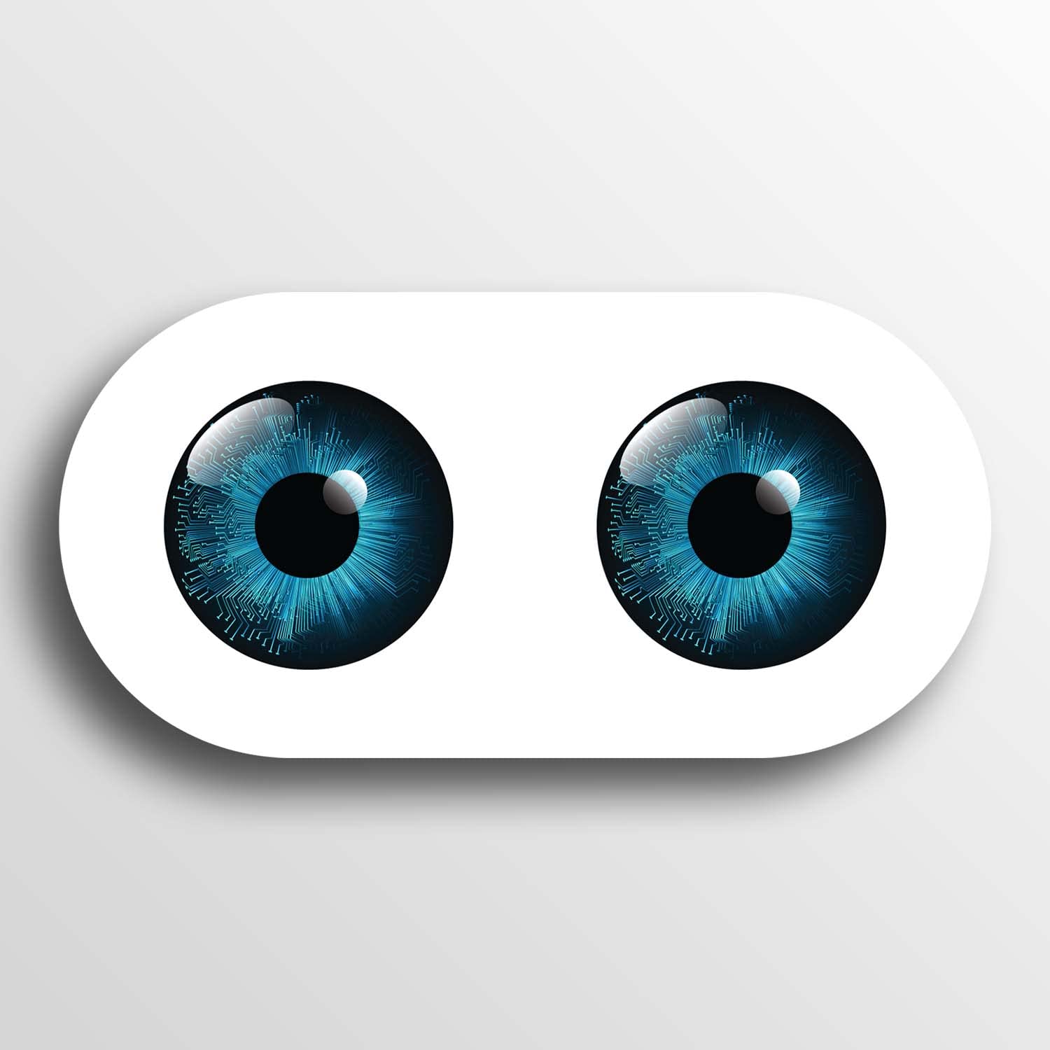 KCD VR Headset Controller Decal Sticker -Front Eyes Skin - Blue Robot