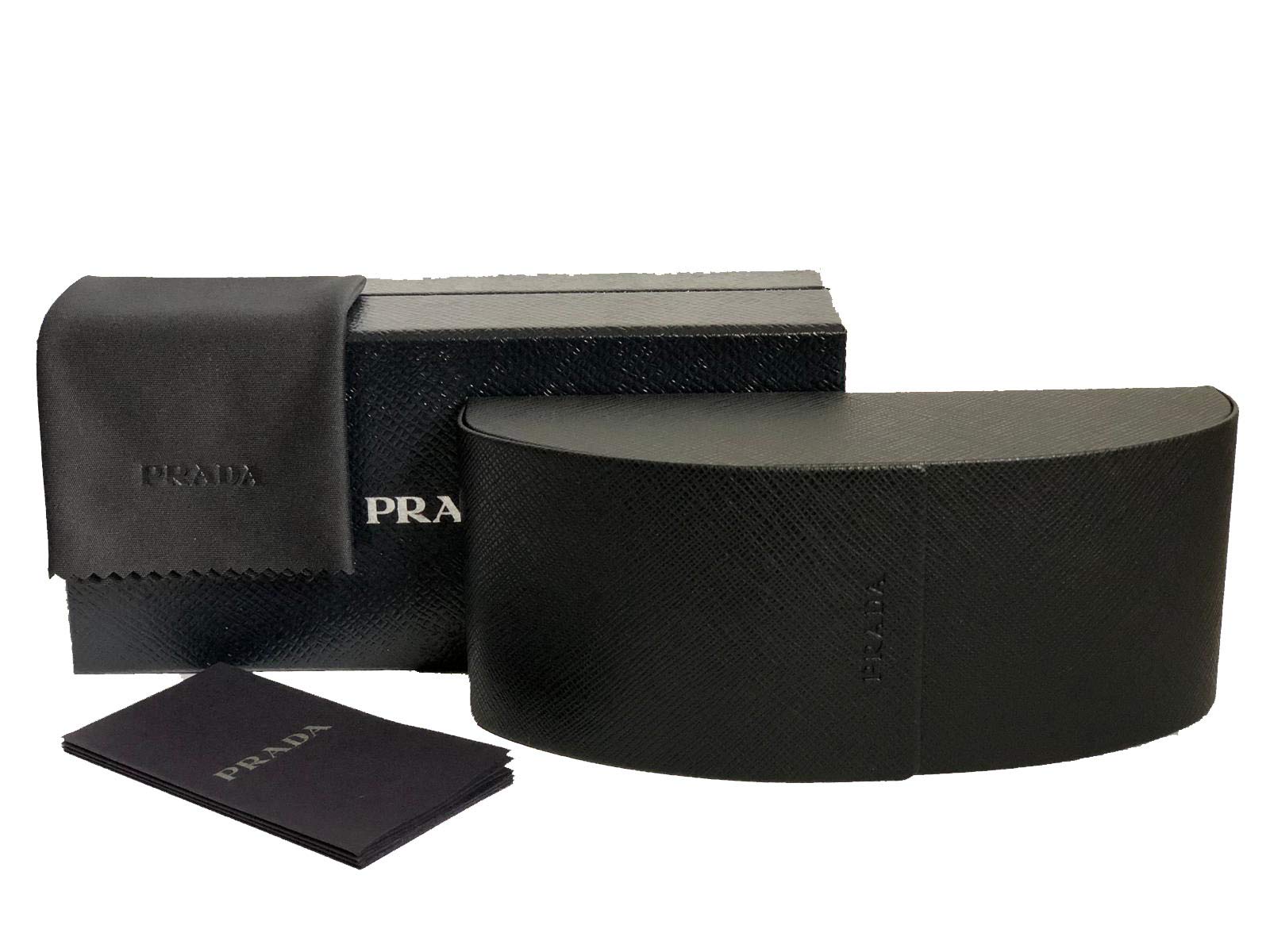 Prada PS01XS DG008F 59MM Black Rubber/Dark Grey Mirror Blue/Red Rectangular Sunglasses for Men + BUNDLE With Designer iWear Eyewear Kit