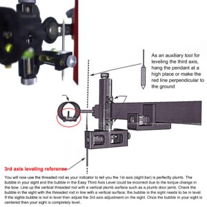 SOPOGER Archery 3rd Axis Bow Sight Level Adjustment Tuning Leveler Target Mounting Leveling Tool Combo Kit Archery Shooting Accuracy Calibrator Precision Bubble Level for Compound Recurve Bow Sight