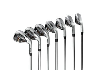 cobra golf 2022 ltdx iron set satin chrome-gold fusion (men's, right hand, kbs tour 90, reg flex, 5-gw)